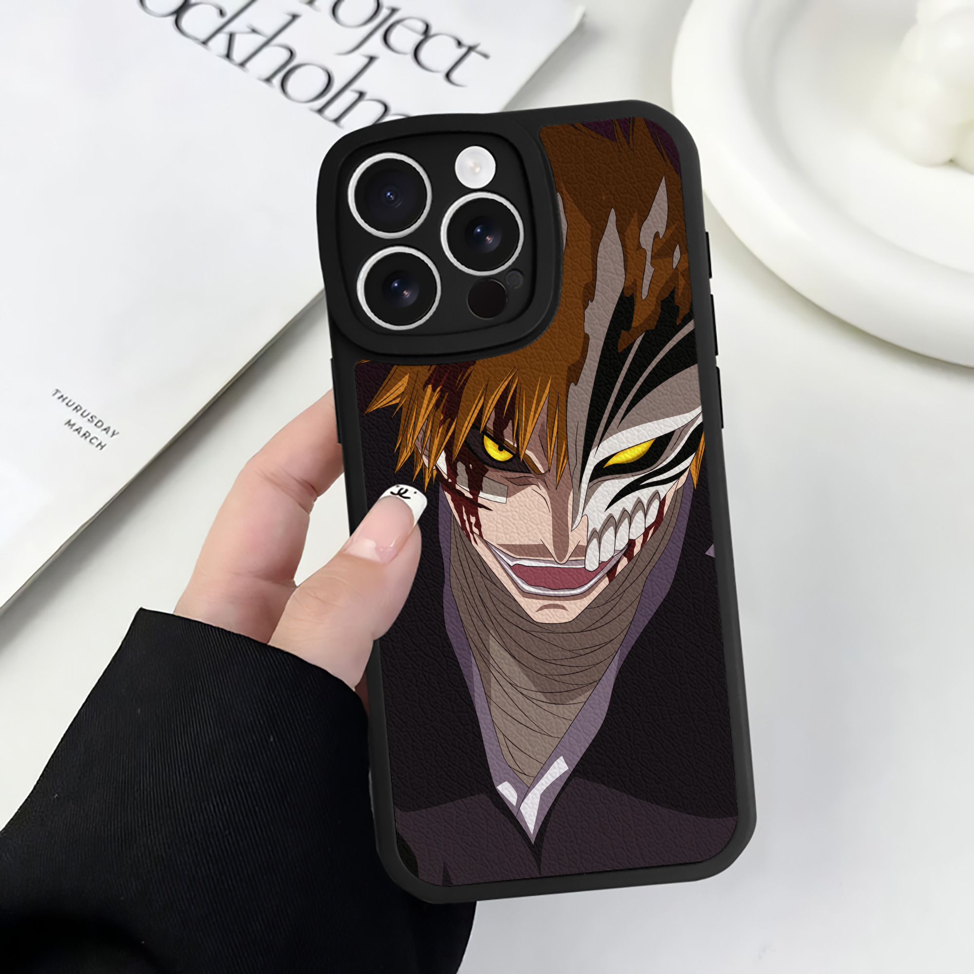 （画像用） ブリーチ BLEACH 【iPhone 16シリーズ対応】シリコンスマホケース（レザー調） 材質：シリコン